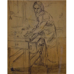 Ivan Vavpotič - Drawing: Carpenter