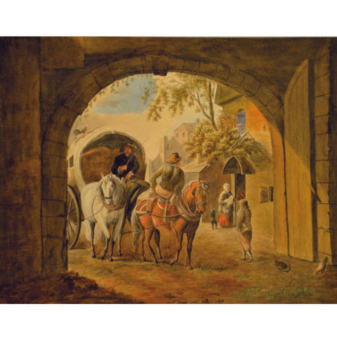 Unknown German artist - Horse-drawn carriage